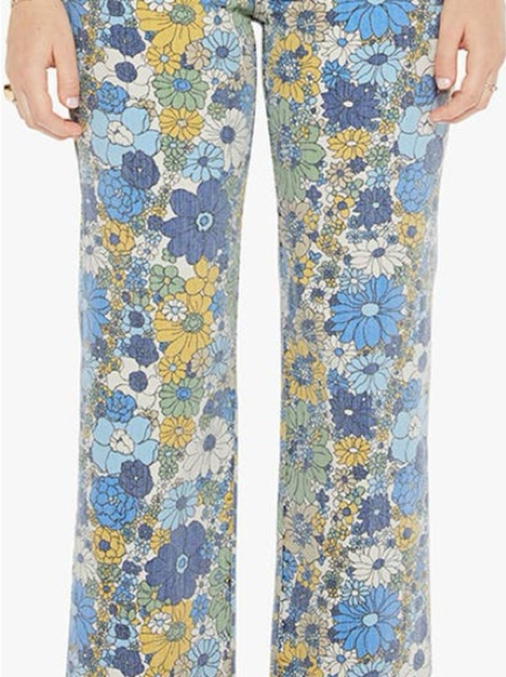 MOTHER Floral The Rambler Print Crop Jeans